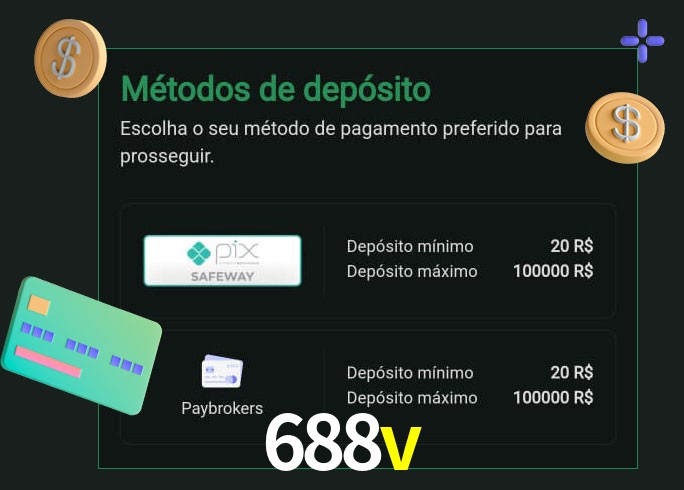 O cassino 688v oferece uma grande variedade de métodos de pagamento